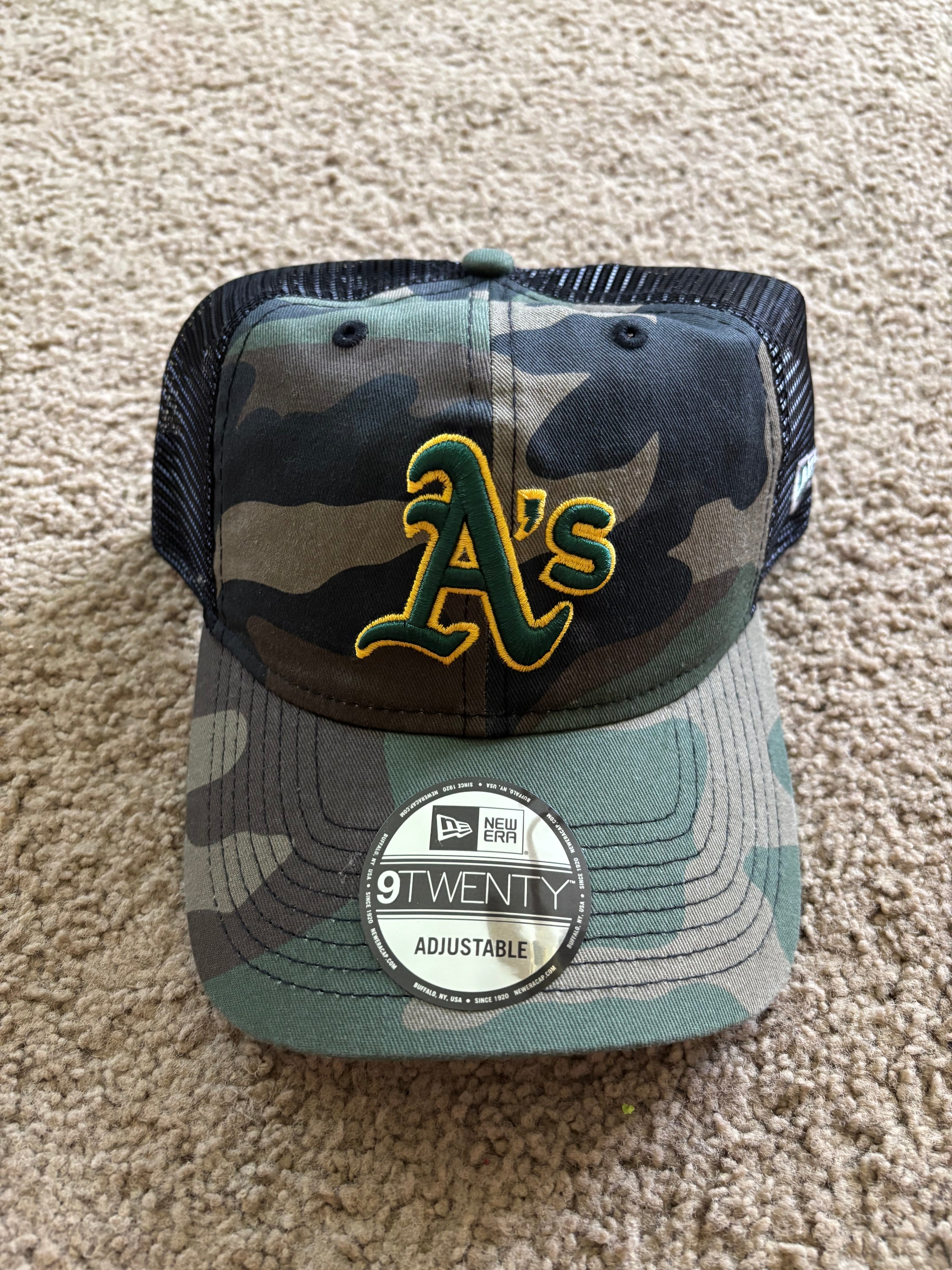 Oakland A’s camo cap mesh back