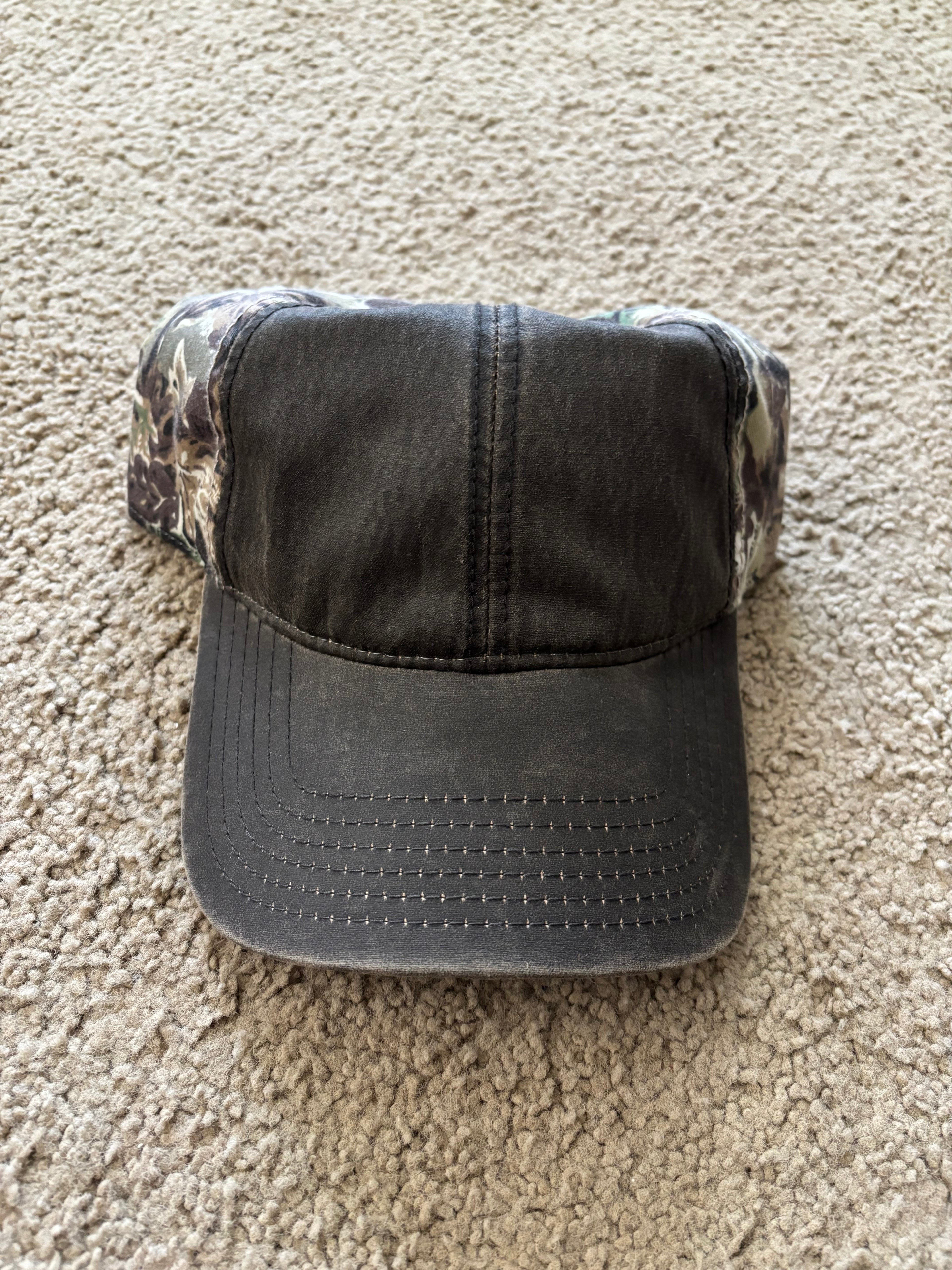 Black front and Camo back cap
