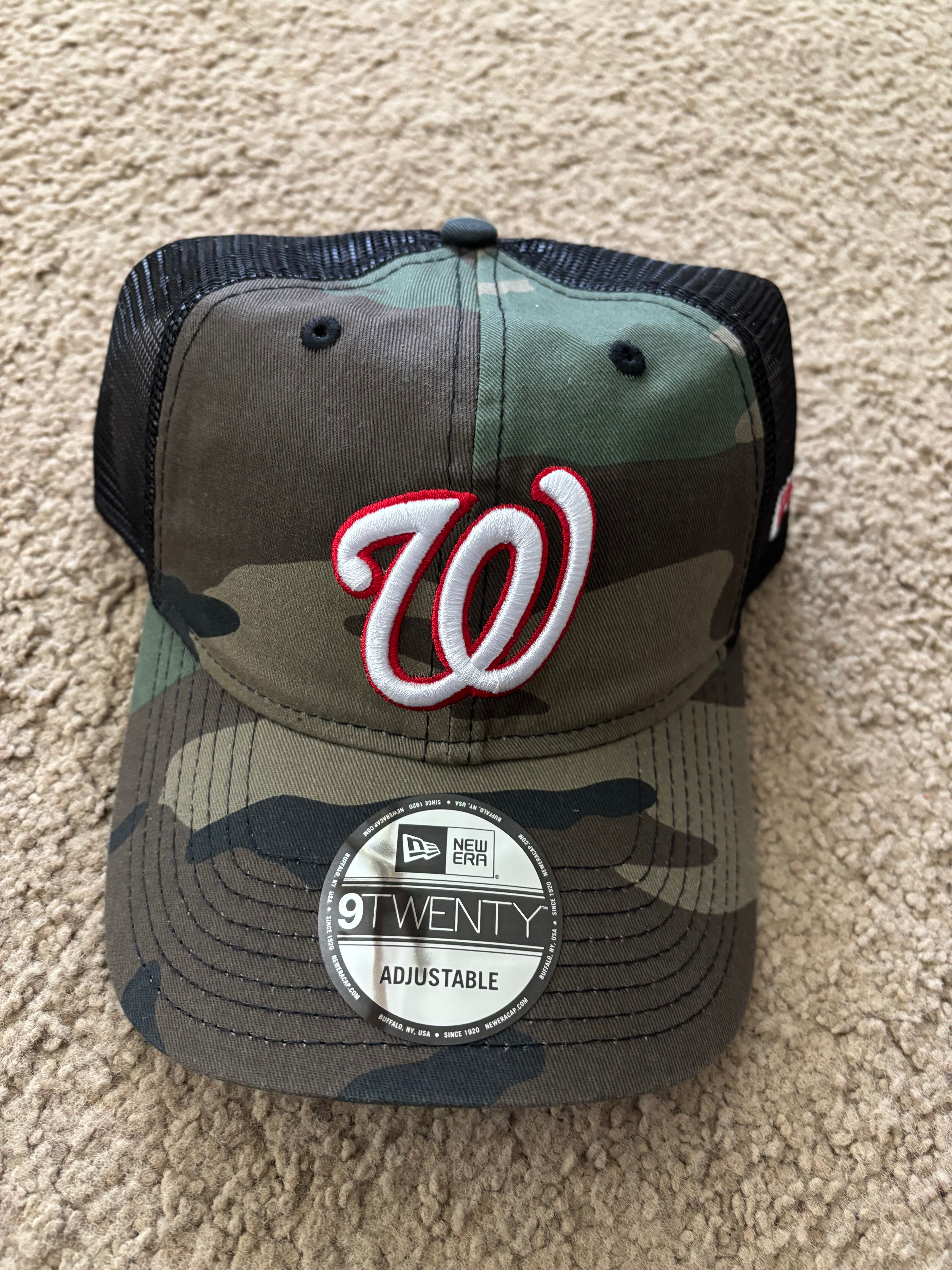 Washington Nationals camo cap mesh back