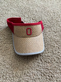 Ohio State straw visor