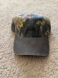 Black bill camo crown cap